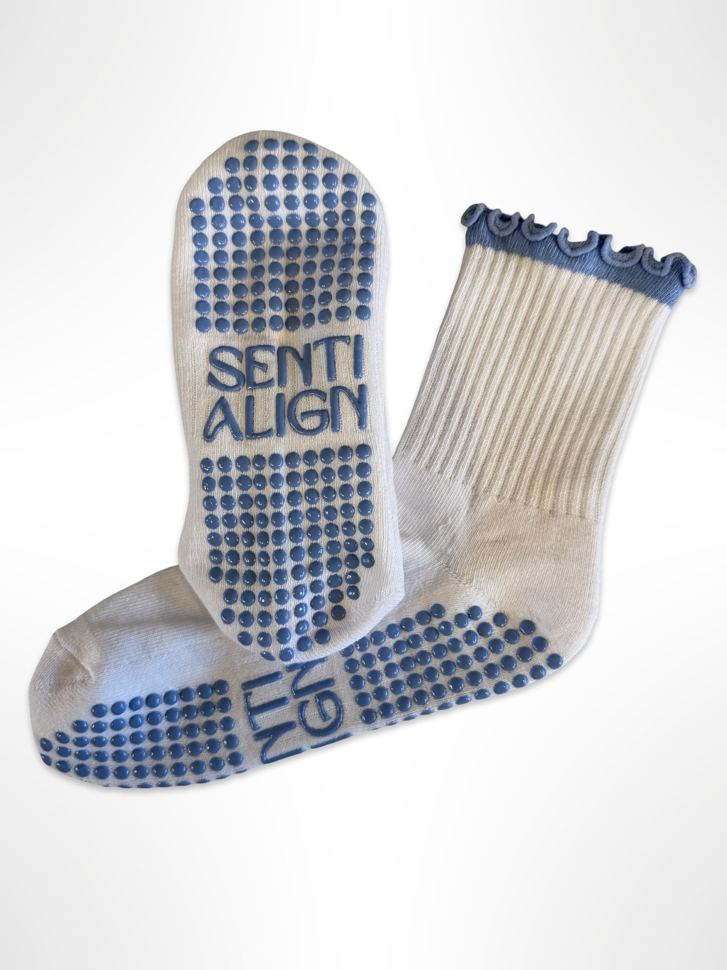 Luxury Pilates Socks - Baby Blue