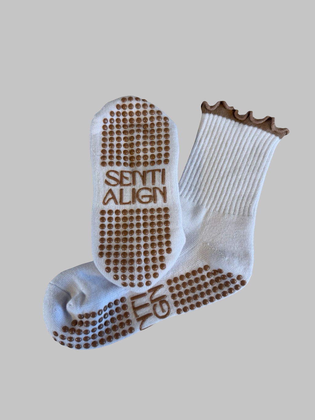 Luxury Pilates Socks - Beige