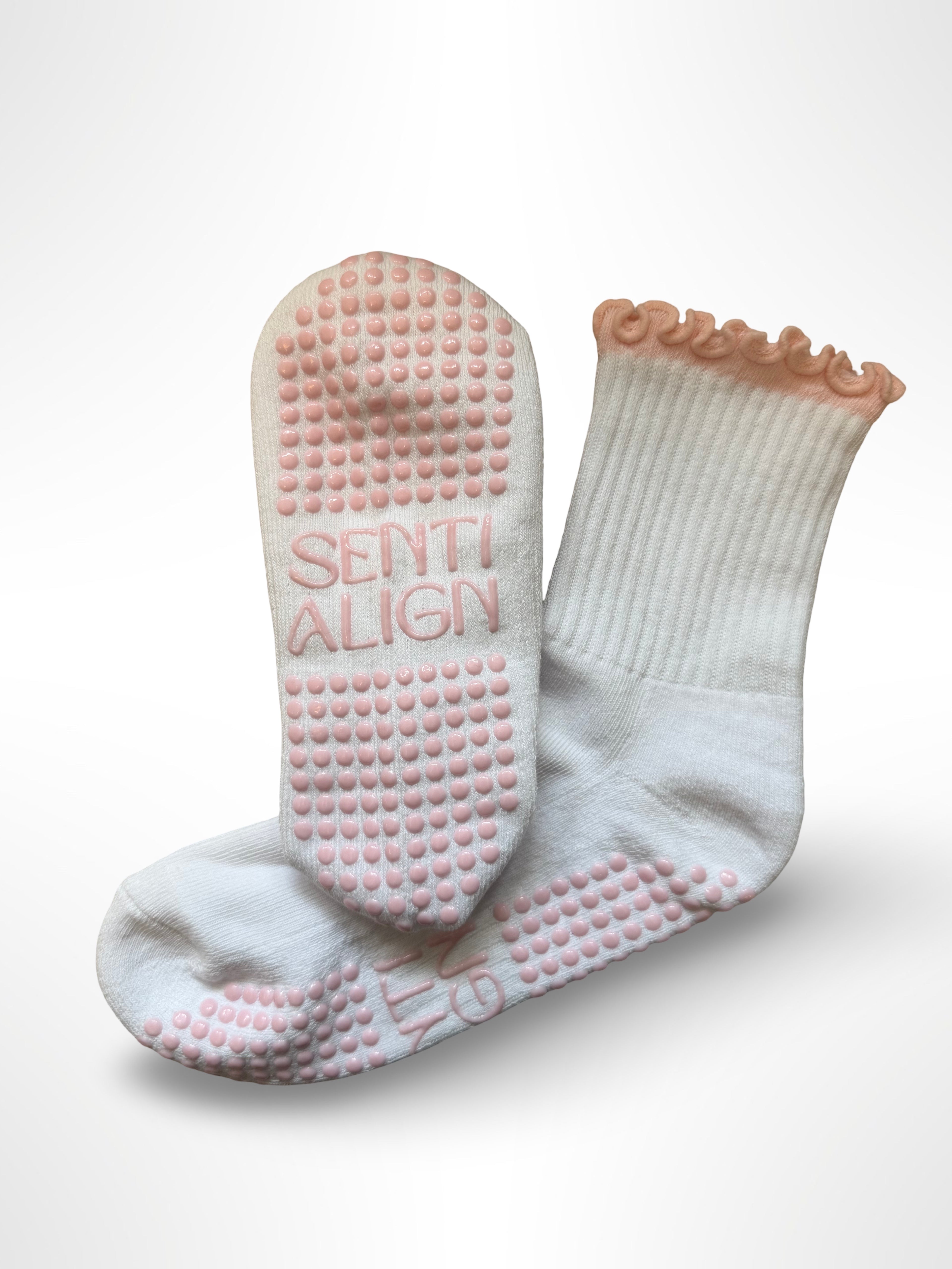 Luxury Pilates Socks - Baby Pink