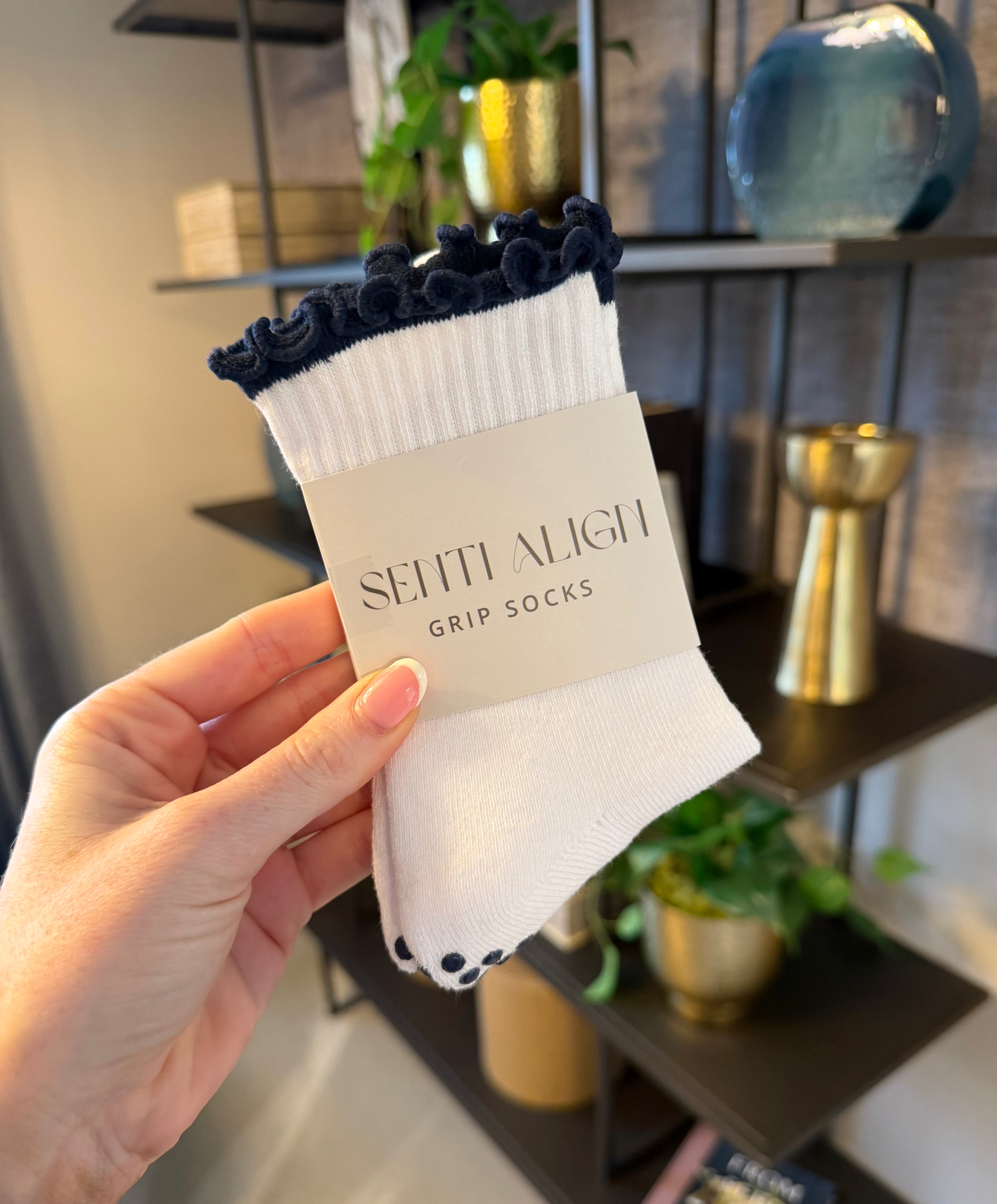 Luxury Pilates Socks - Navy