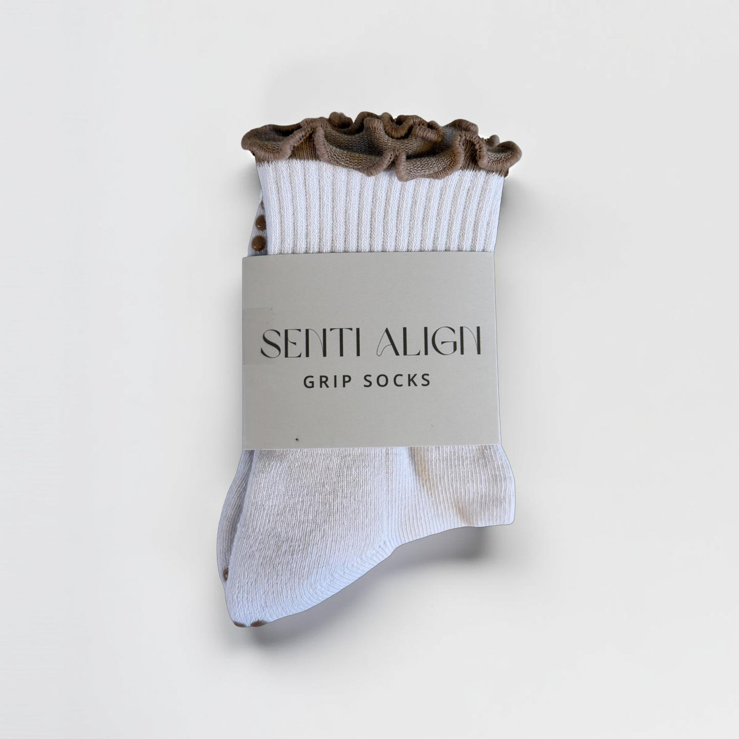 Luxury Pilates Socks - Beige
