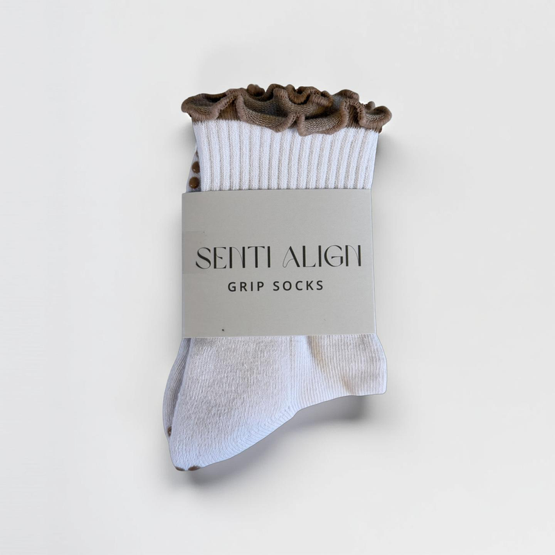 Luxury Pilates Socks - Beige